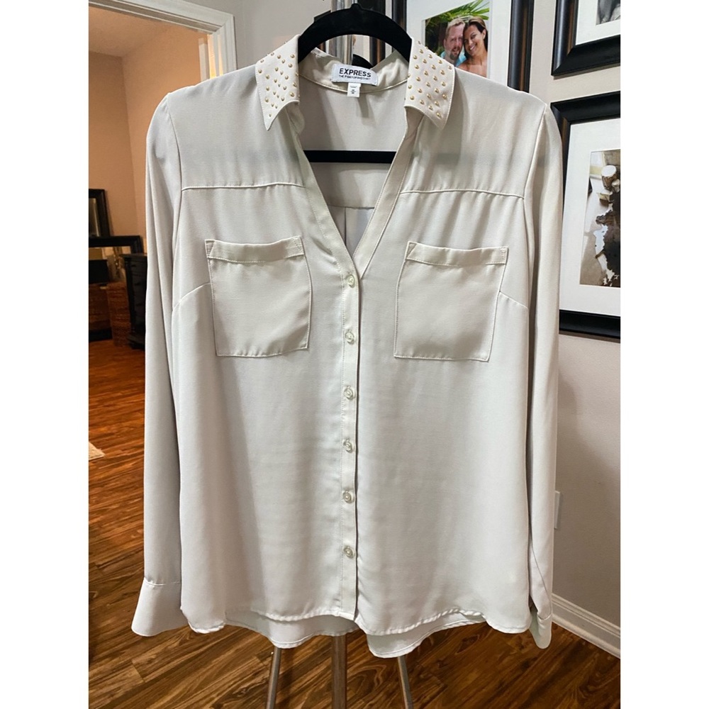 Express Portofino Shirt Gold Studded Collar